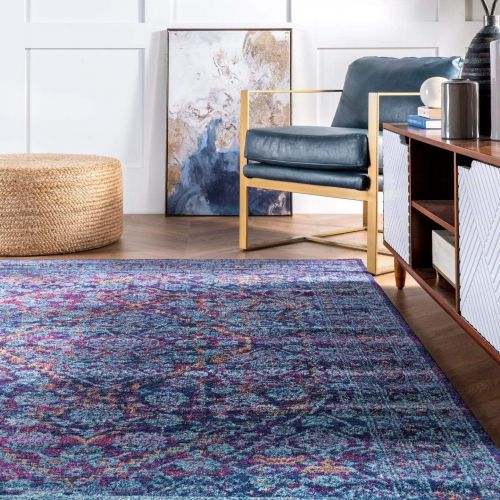  NuLOOM nuLOOM RZBD33A Medallion Rima Area Rug, 5 x 7 5, Blue