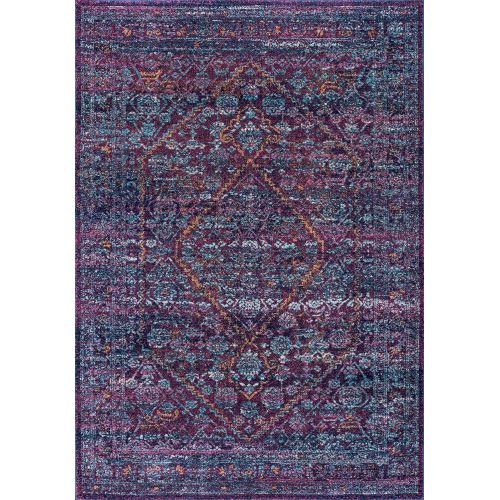  NuLOOM nuLOOM RZBD33A Medallion Rima Area Rug, 5 x 7 5, Blue