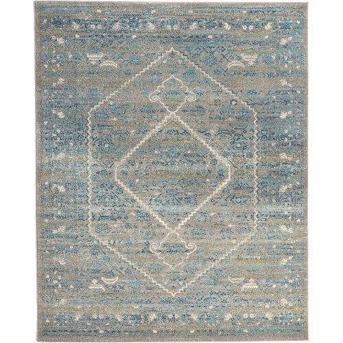  NuLOOM nuLOOM RZBD33A Medallion Rima Area Rug, 5 x 7 5, Blue