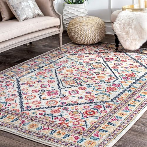  NuLOOM nuLOOM RZBD33A Medallion Rima Area Rug, 5 x 7 5, Blue