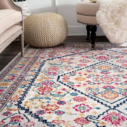  NuLOOM nuLOOM RZBD33A Medallion Rima Area Rug, 5 x 7 5, Blue