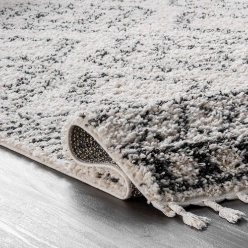  NuLOOM nuLOOM GCDI02A Vasiliki Moroccan Tribal Shag Rug, 6 7 x 9, Off White