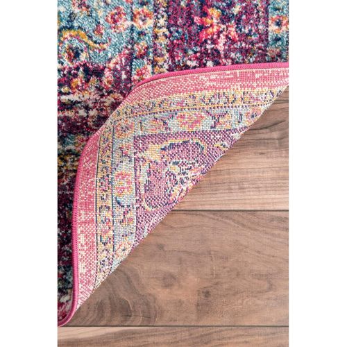  NuLOOM nuLOOM Vintage Persian Verona Runner Rug, 2 8 x 8, Dark Blue