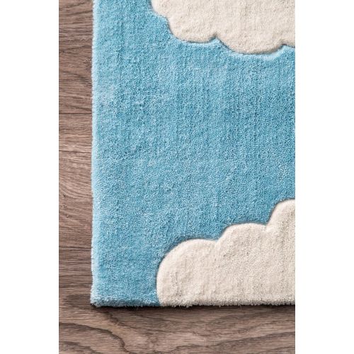  NuLOOM nuLOOM BHEV28A Hand Tufted Cloudy Sachiko Kids Rug, 3 6 x 5 6, Blue