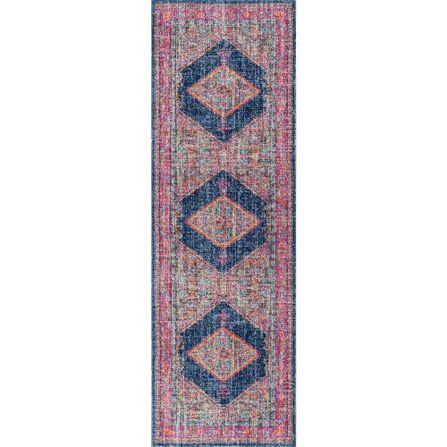  NuLOOM nuLOOM RZSW13A Bordered Medallion Adame Vintage Rug, 5 x 7 5, Navy