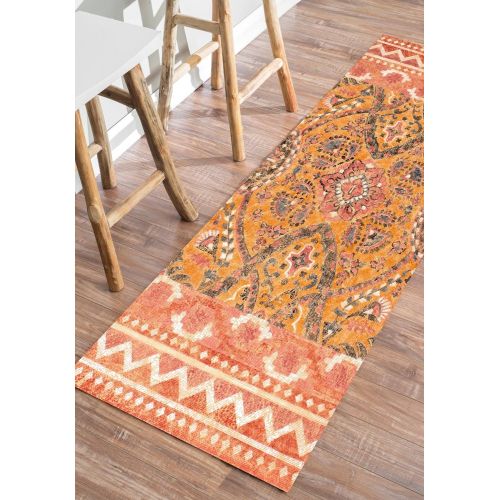  NuLOOM nuLOOM NCNT12A Dara Suzani Jute Rug, 5 x 8, Sunset