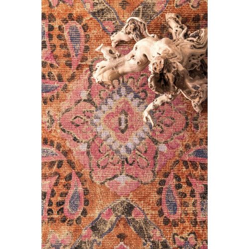  NuLOOM nuLOOM NCNT12A Dara Suzani Jute Rug, 5 x 8, Sunset