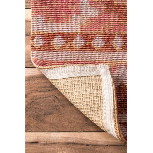  NuLOOM nuLOOM NCNT12A Dara Suzani Jute Rug, 5 x 8, Sunset