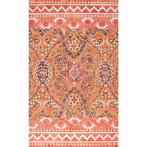  NuLOOM nuLOOM NCNT12A Dara Suzani Jute Rug, 5 x 8, Sunset