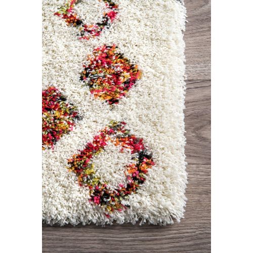  NuLOOM nuLOOM OZXS02A Bohemian Cicelygy Shag Rug, 4 X 6, White