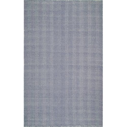  NuLOOM nuLOOM Handwoven Braided Border Denim Rag Area Rugs, 5 x 8, Light Blue