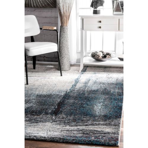  NuLOOM nuLOOM ECCR21A Noreen Abstract Area Rug, 8 x 10, Grey