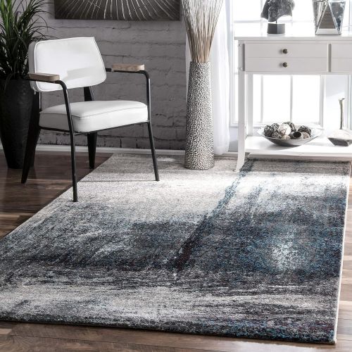  NuLOOM nuLOOM ECCR21A Noreen Abstract Area Rug, 8 x 10, Grey