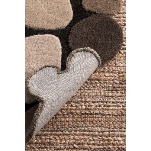  NuLOOM nuLOOM PB01C Hand Tufted Pebbles Wool Rug, 3 6 x 5 6, Natural
