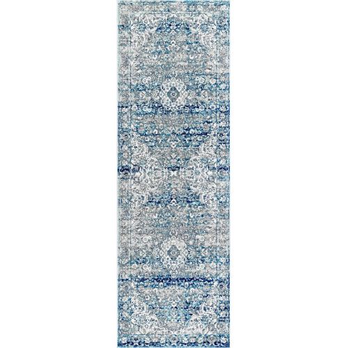  NuLOOM nuLOOM Vintage Persian Verona Runner Rug, 2 8 x 20, Blue