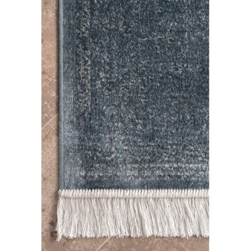  NuLOOM nuLOOM 200DCRS03C Vintage Medallion Cantrell Fringe Area Rug, 7 6 x 9 6, Beige