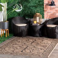 NuLOOM nuLOOM OWDN03B Kathleen Krem Outdoor Rug, 5 3 x 7 6, Brown