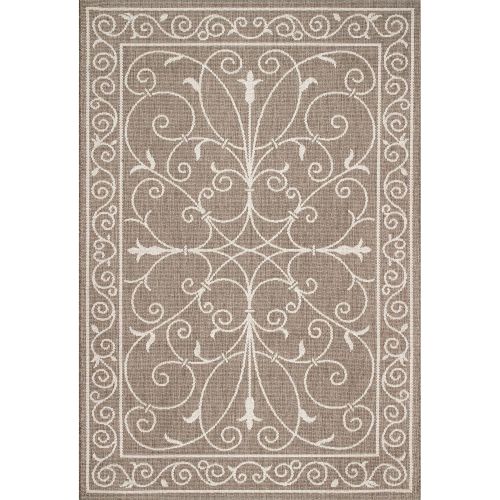  NuLOOM nuLOOM OWDN03B Kathleen Krem Outdoor Rug, 5 3 x 7 6, Brown