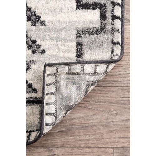  NuLOOM nuLOOM RZBD67A Richelle Tribal Medallion Rug, 5 x 7 5, Silver