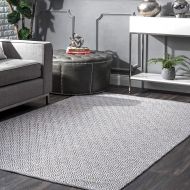 NuLOOM nuLOOM HMCO6C Handmade Lorretta Area Rug, 8 x 10, Grey