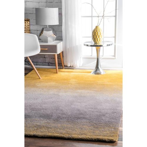  NuLOOM nuLOOM HJOS01A Hand Tufted Ombre Shag Runner Rug, 2 6 x 8, Yellow