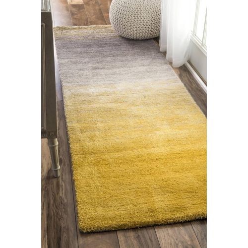  NuLOOM nuLOOM HJOS01A Hand Tufted Ombre Shag Runner Rug, 2 6 x 8, Yellow