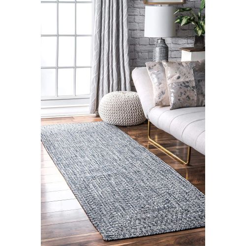  NuLOOM nuLOOM HJFV01C Braided Lefebvre Outdoor Rug, 5 x 8, Salt and Pepper