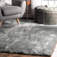 NuLOOM nuLOOM Faux Sheepskin Cloud Solid Soft and Plush Shag Area Rug, 5 x 7, Pink