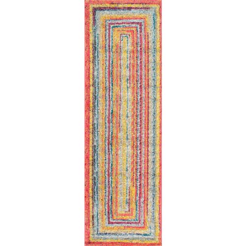  NuLOOM nuLOOM ECCR02A Hargis Labyrinth Runner Rug, 2 5 x 8, Multi