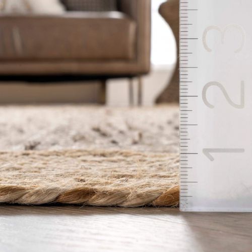  NuLOOM nuLOOM TAJT09E Hides Eleonora Jute Rug, 5 x 8, Grey