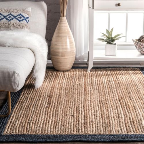  NuLOOM nuLOOM TAJT09E Hides Eleonora Jute Rug, 5 x 8, Grey