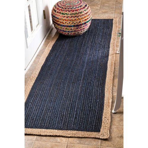  NuLOOM nuLOOM TAJT09E Hides Eleonora Jute Rug, 5 x 8, Grey