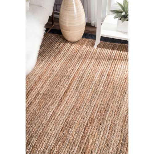  NuLOOM nuLOOM TAJT09E Hides Eleonora Jute Rug, 5 x 8, Grey