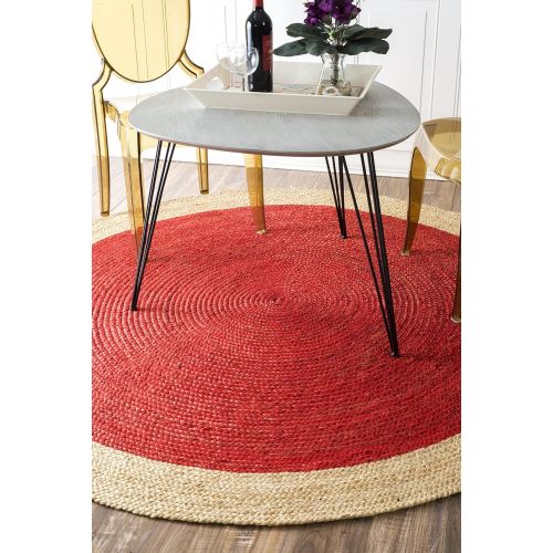  NuLOOM nuLOOM TAJT09E Hides Eleonora Jute Rug, 5 x 8, Grey