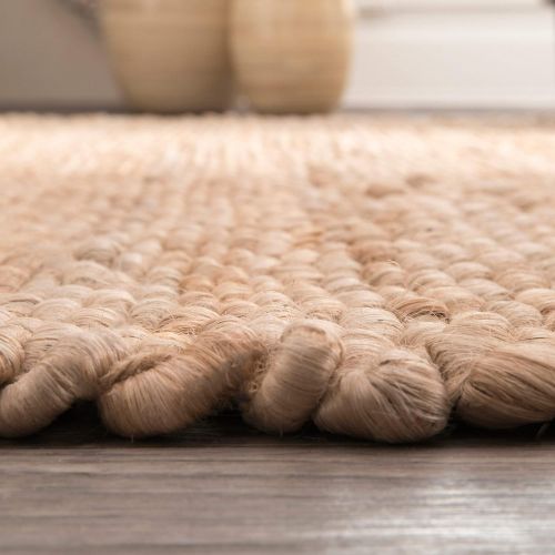  NuLOOM nuLOOM ON01A Handwoven Hailey Jute Rug, 5 x 8, Natural