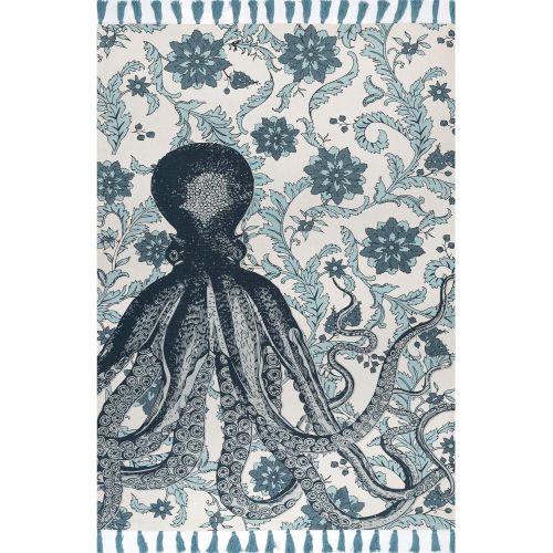  NuLOOM nuLOOM Multicolor Thomas Paul Flatweave Cotton Octopus Runner, 2 Feet 8 Inches by 8 Feet