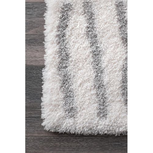  NuLOOM nuLOOM OZAS04A Renata Moroccan Shag Rug, 7 10 x 10, Grey