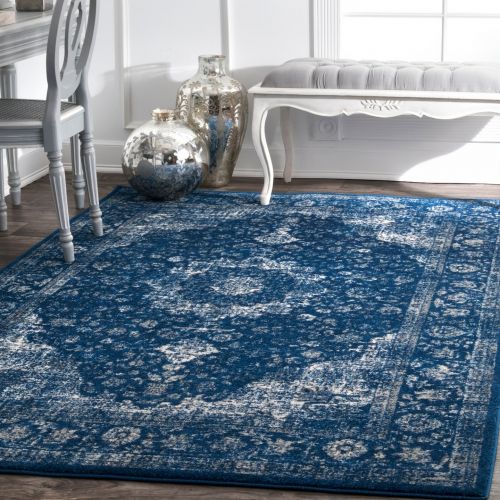  NuLOOM nuLOOM Vintage Persian Verona Area Rug, 4 x 6, Dark Blue