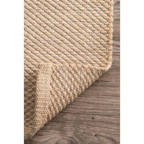  NuLOOM Hand Woven Casual Solid Cotton Area Rug