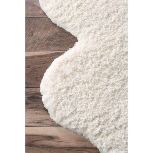  NuLOOM nuLOOM HCSOC Hand Tufted Octo Pelt Faux Sheepskin Shag Rug, 6 x 7, Natural