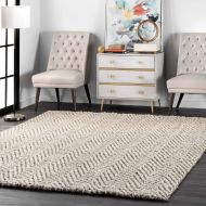 NuLOOM nuLOOM CLWA03A Handmade Vania Chevron Jute Rug, 4 x 6, Off White