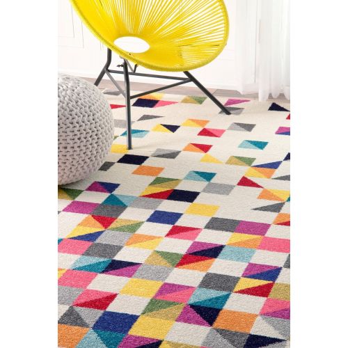  NuLOOM nuLOOM Contemporary Geometric Triangle Mosaic Area Rugs, 5 x 8, Multicolor