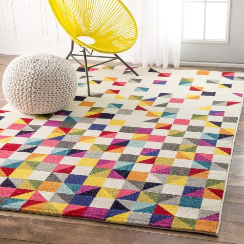  NuLOOM nuLOOM Contemporary Geometric Triangle Mosaic Area Rugs, 5 x 8, Multicolor