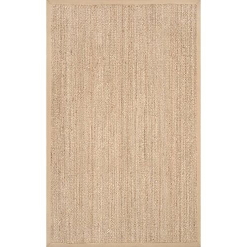  NuLOOM nuLOOM Elijah Seagrass with Border Area Rug, Beige, 6 x 9