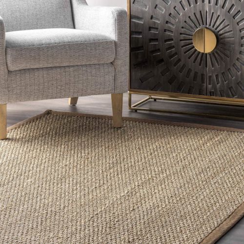  NuLOOM nuLOOM Elijah Seagrass with Border Area Rug, Beige, 6 x 9