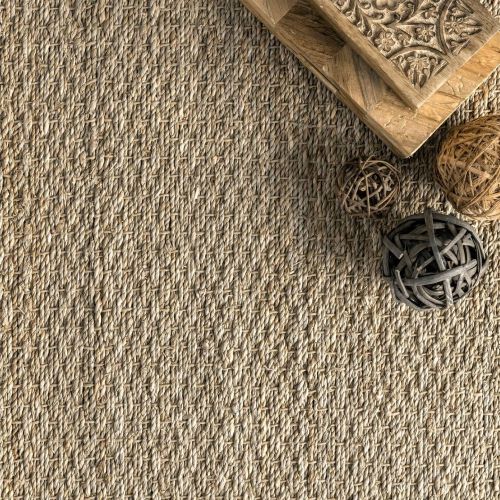  NuLOOM nuLOOM Elijah Seagrass with Border Area Rug, Beige, 6 x 9