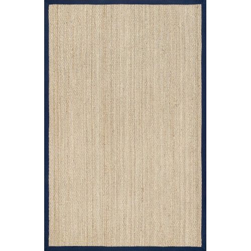  NuLOOM nuLOOM Elijah Seagrass with Border Area Rug, Beige, 6 x 9