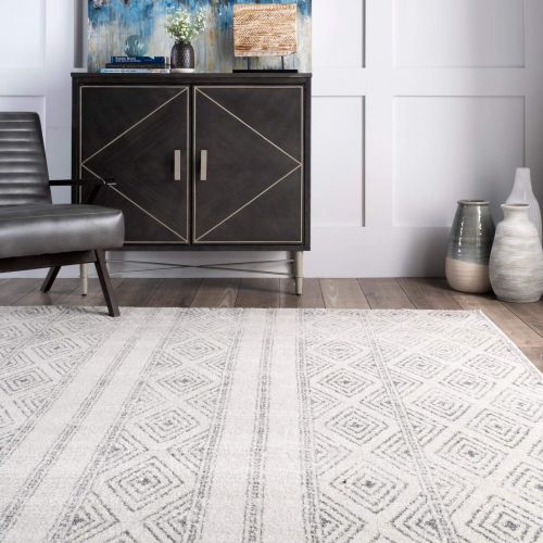  NuLOOM nuLOOM Grey Sarina Diamonds Rug, 5 Feet by 7 Feet 5 Inches