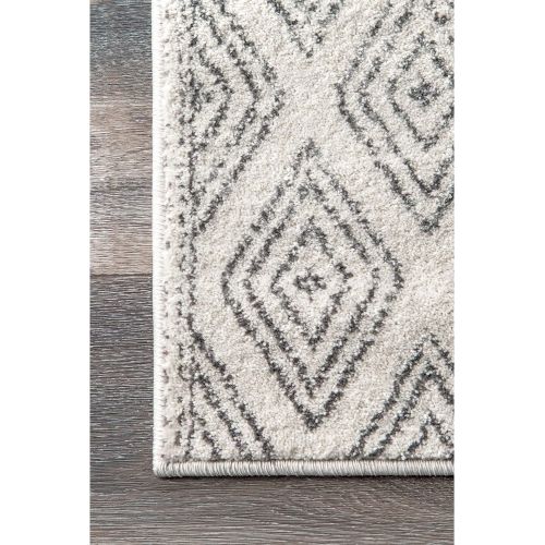  NuLOOM nuLOOM Grey Sarina Diamonds Rug, 5 Feet by 7 Feet 5 Inches