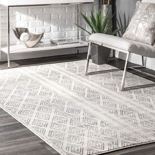  NuLOOM nuLOOM Grey Sarina Diamonds Rug, 5 Feet by 7 Feet 5 Inches